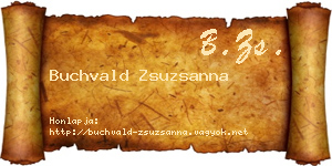 Buchvald Zsuzsanna névjegykártya